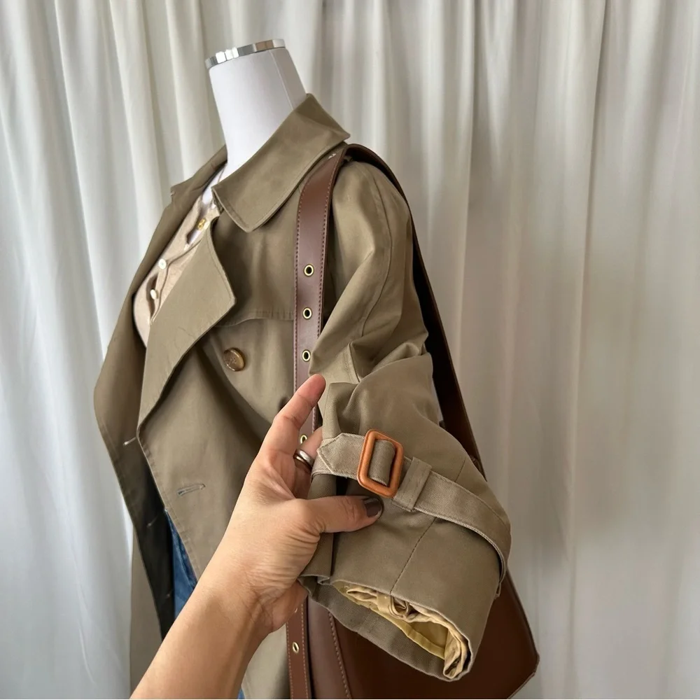 Vintage 1970s Forecaster of Boston Trench Coat size 13/14. - Picture 6 of 16